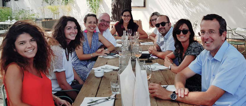 Toute les équipes du réseau <b>cap manager</b> autour d'un repas.